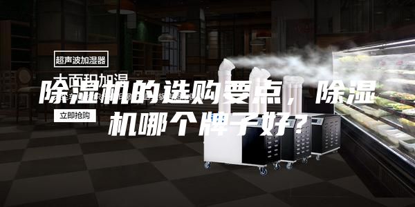 除濕機的選購要點，除濕機哪個牌子好？