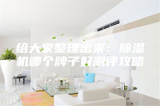 給大家整理出來:除濕機(jī)哪個(gè)牌子好測評攻略