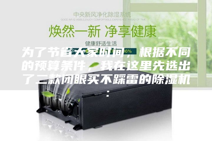 為了節(jié)省大家時(shí)間，根據(jù)不同的預(yù)算條件，我在這里先選出了二款閉眼買不踩雷的除濕機(jī)：